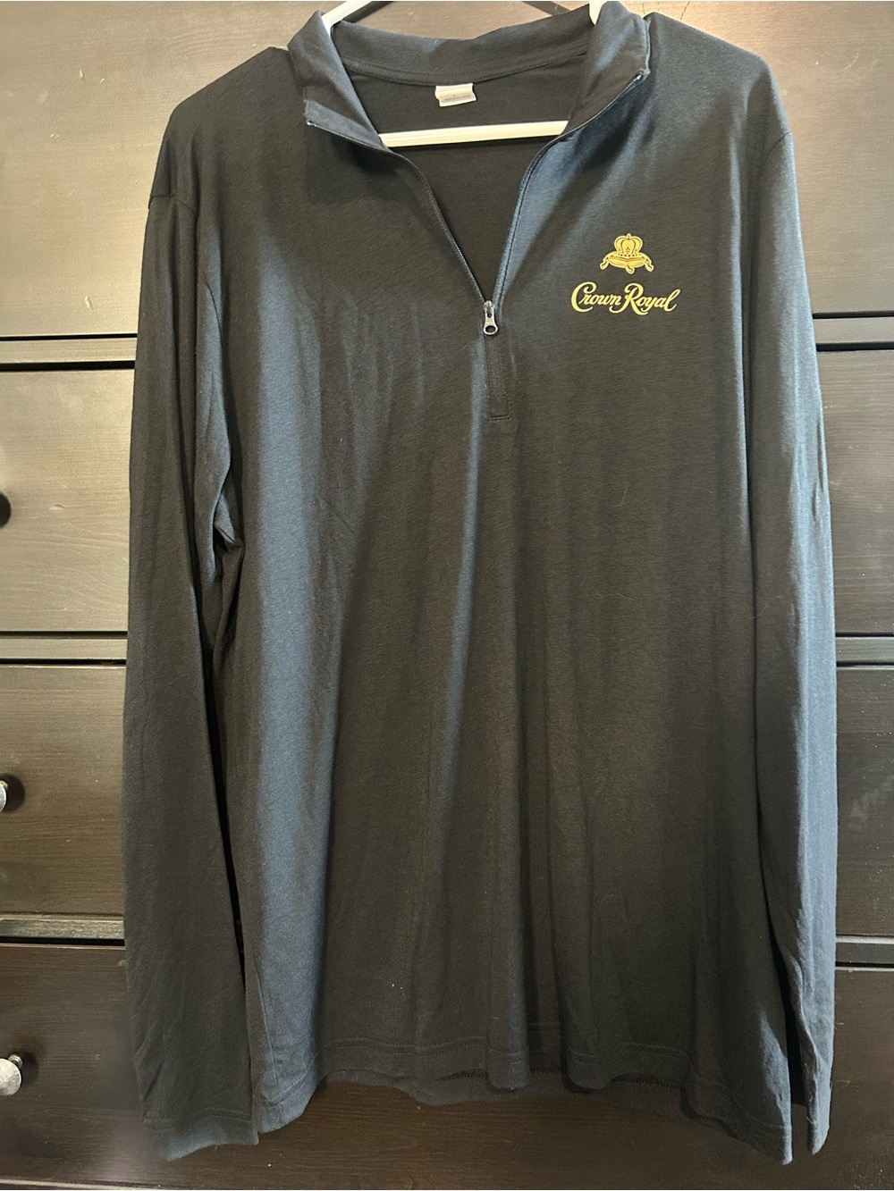 Crown Royal Black Quarter-Zip Long Sleeve Pullover